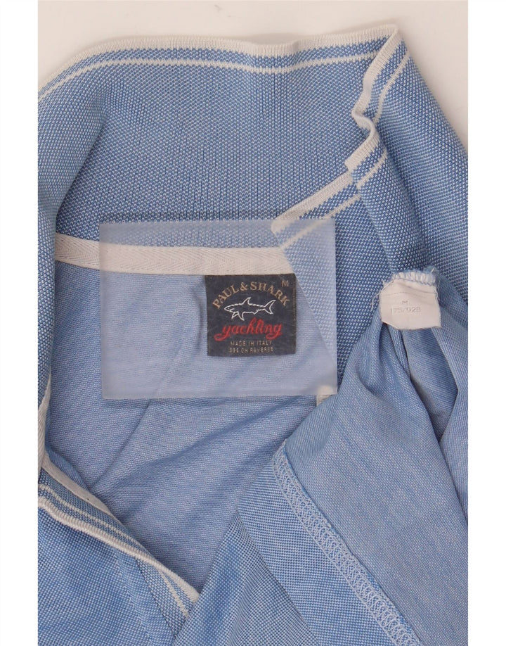 Camisa polo masculina Paul & Shark média azul manchada