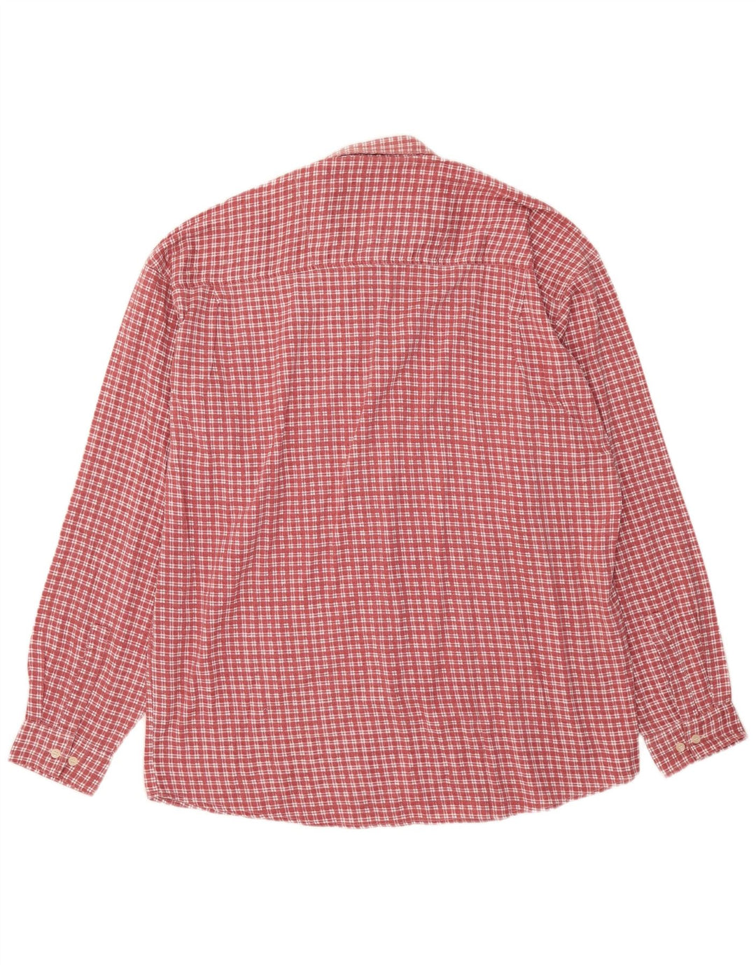 Camisa masculina de flanela Lerros 2XL algodão xadrez vermelho