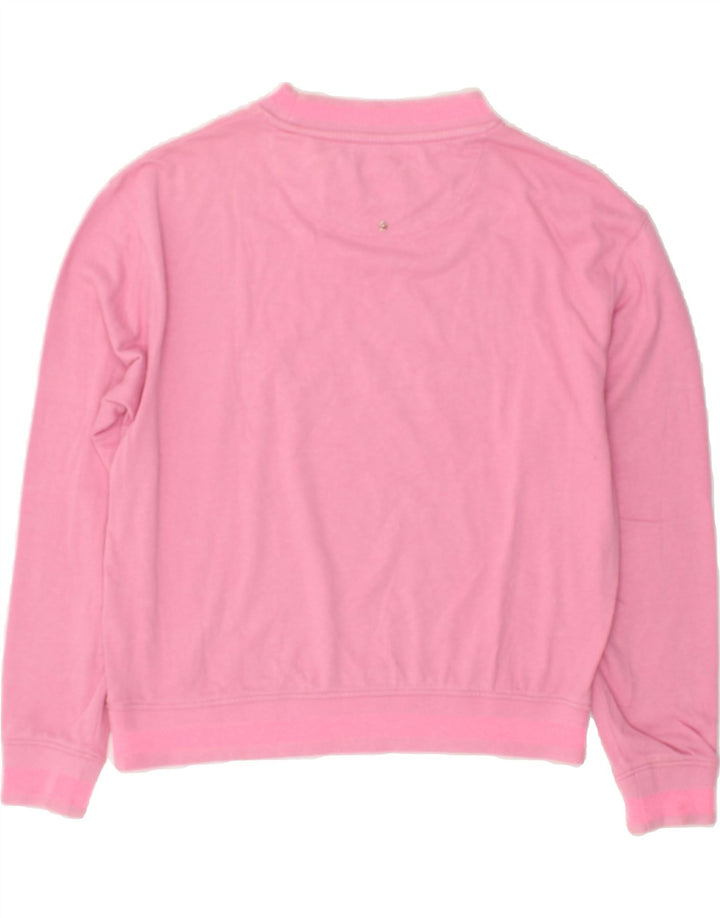 MISTRAL Womens Graphic Sweatshirt Jumper UK 10 Small Pink | Vintage Mistral | Thrift | Second-Hand Mistral | Used Clothing | Messina Hembry 