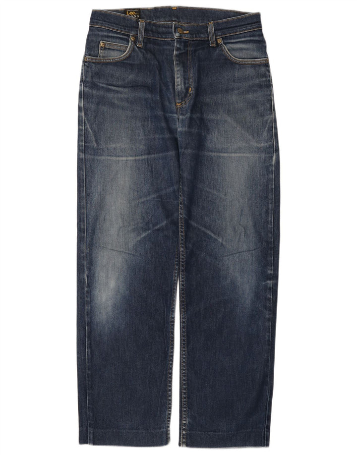 Lee Mens Brooklyn Straight Jeans W32 L30 Azul Algodão