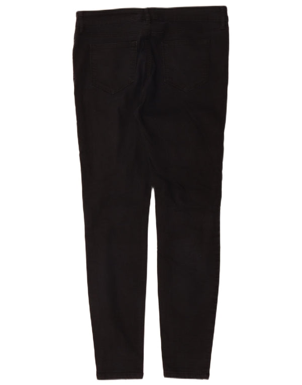 Calça jeans feminina Fat Face UK 12 médio W32 L29 algodão preto