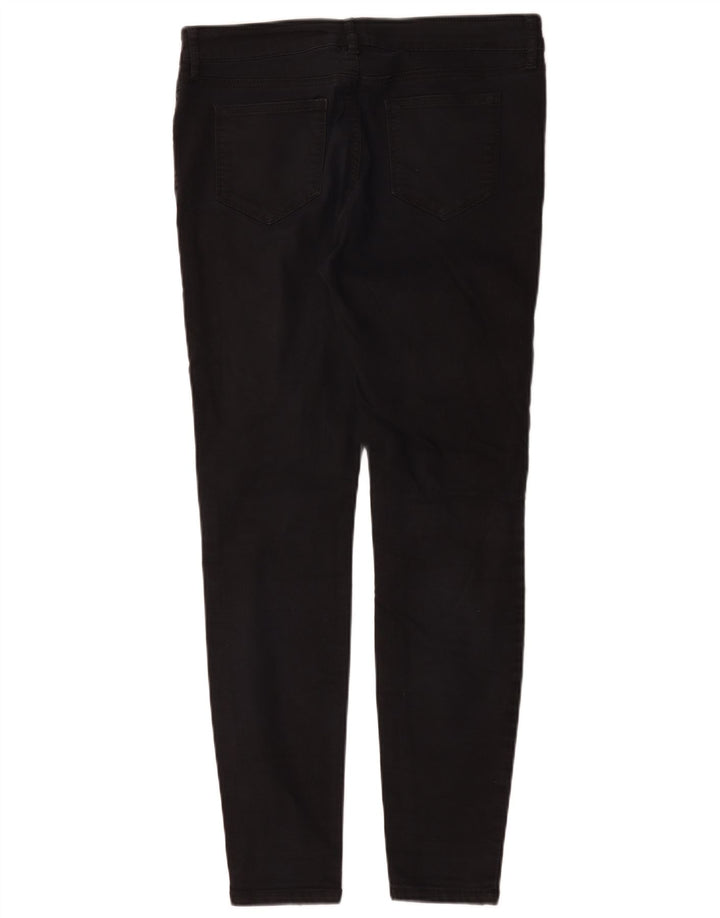 Calça jeans feminina Fat Face UK 12 médio W32 L29 algodão preto
