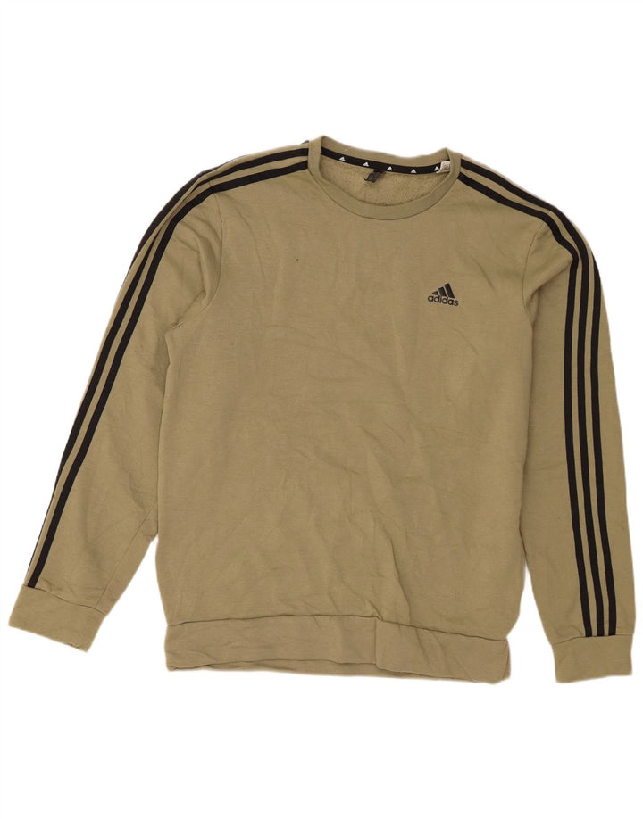 Adidas Mens Primegreen Moletom Jumper Médio Cáqui Poliéster