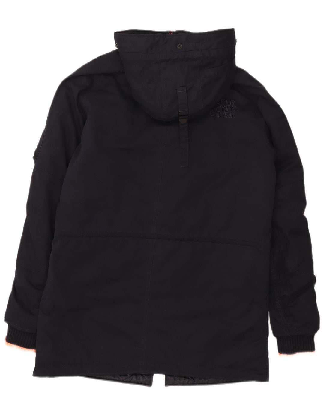 Jaqueta Parka masculina Superdry com capuz UK 38 poliéster azul marinho médio
