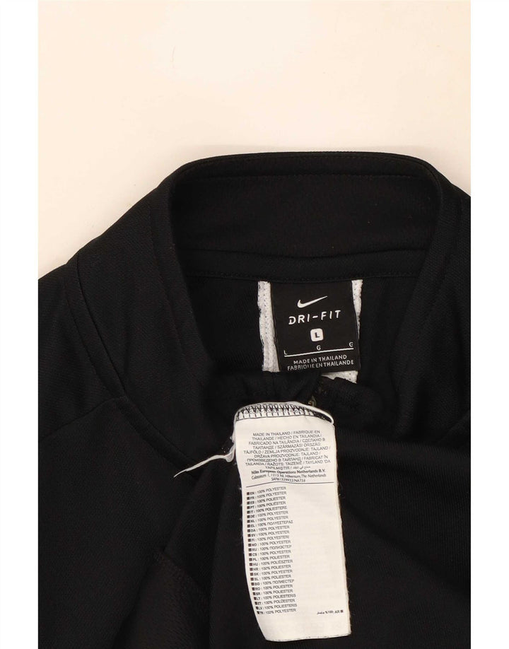 Jaqueta Nike Mens Dri Fit Tracksuit Top Grande Preto Colorblock Poliéster