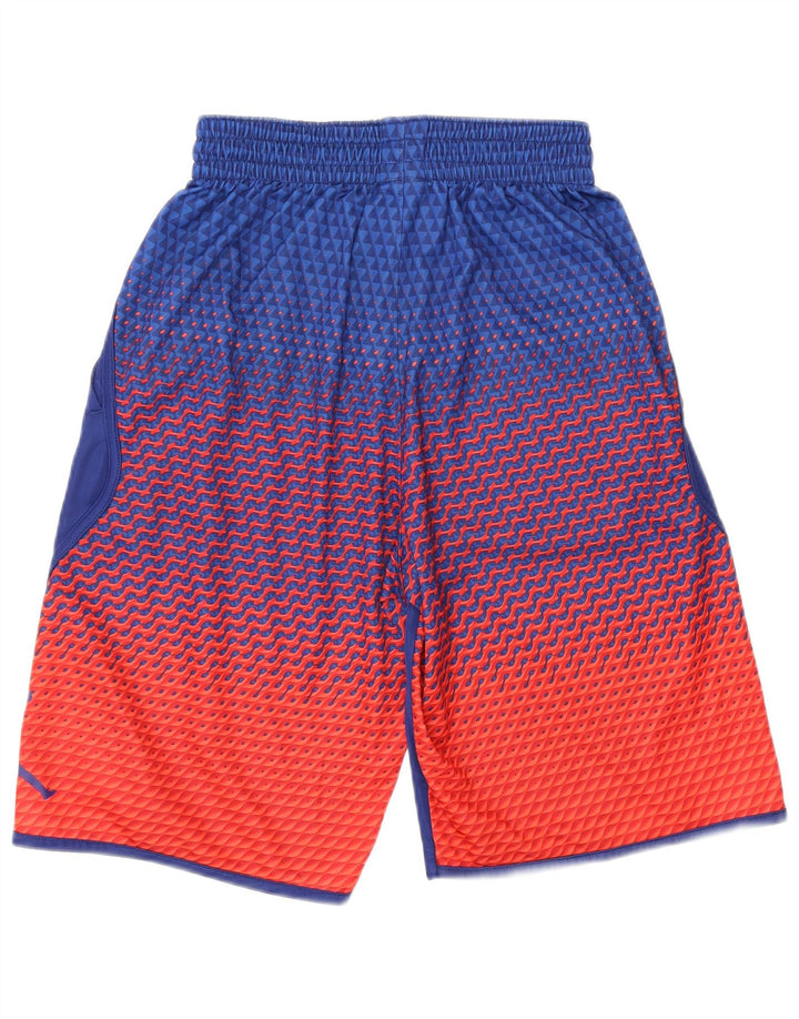 Shorts esportivos masculinos Jordan Dri Fit pequeno poliéster colorblock azul marinho