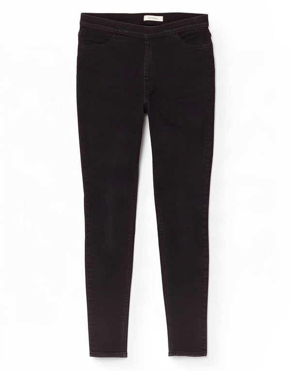 Calça jeans feminina Marks & Spencer UK 14 médio W30 L28 algodão preto