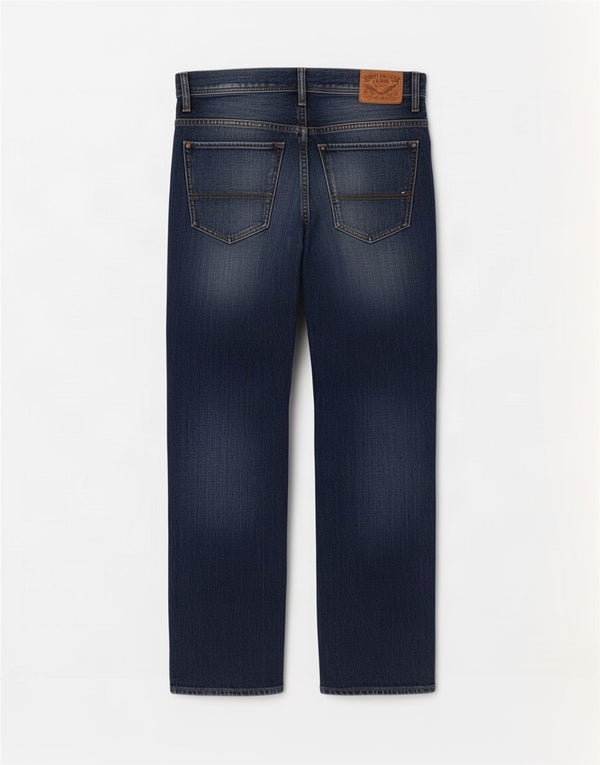 Tommy Hilfiger Masculino Ryder Zip Regular Straight Jeans W36 L32 Azul