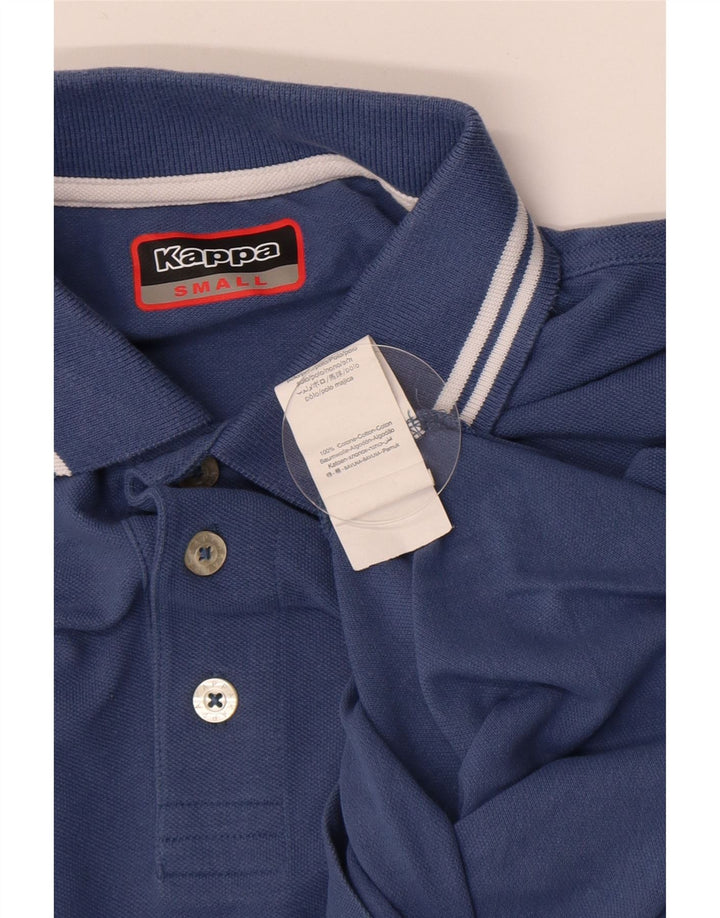 Camisa polo masculina Kappa pequena azul algodão
