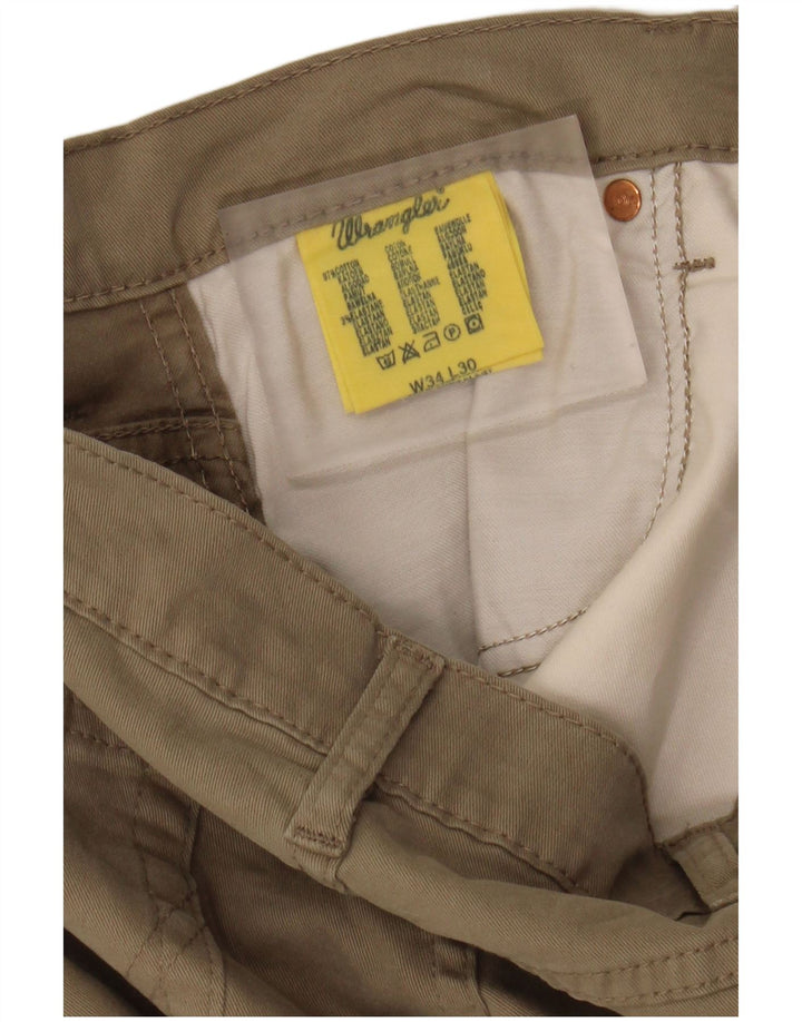 Calça casual reta masculina WRANGLER W34 L30 algodão verde