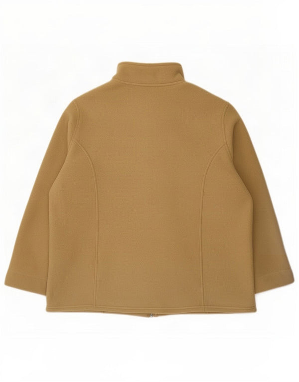 Jaqueta de lã feminina Marks & Spencer UK 20 2XL poliéster bege