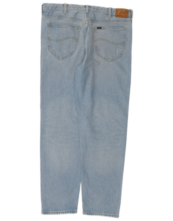 Lee Mens Oscar Tapered Jeans W36 L32 Azul Algodão