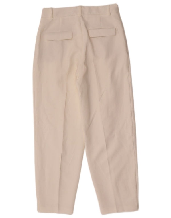 Zara Calça feminina casual cônica XS W24 L26 branca