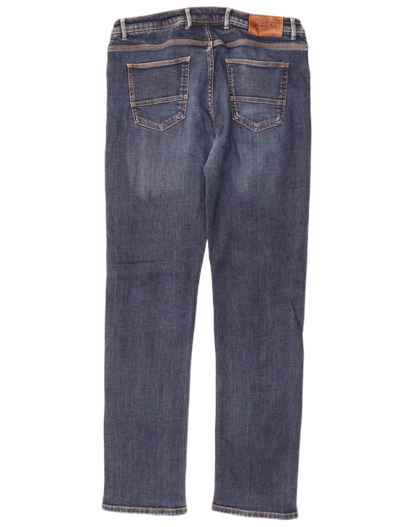 Massimo Dutti Masculino Casual Fit Jeans Slim UE 42 Grande W32 L33 Azul Algodão