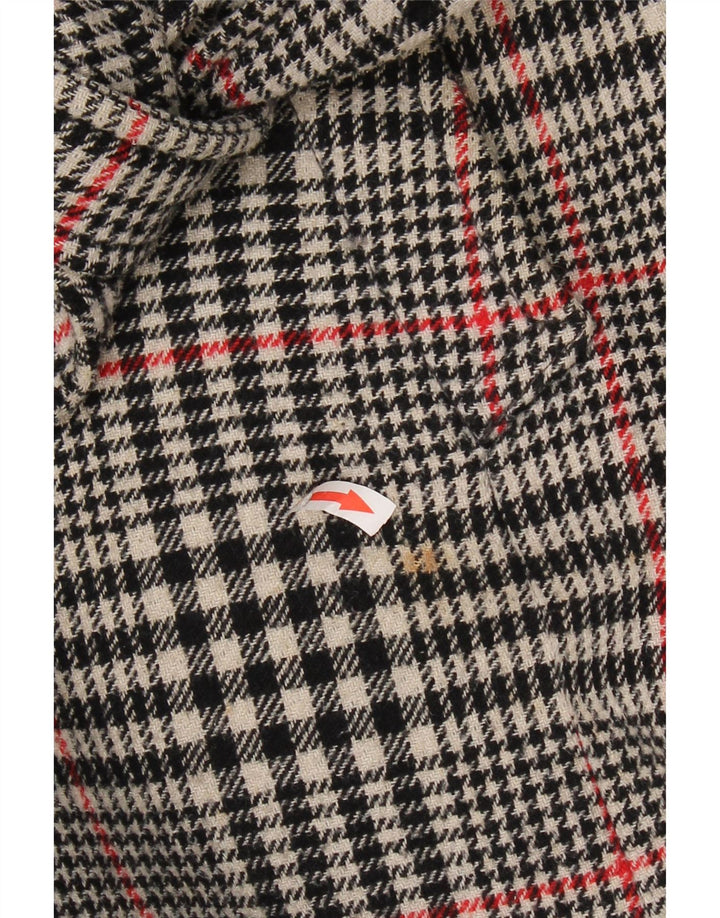 Trench coat feminino vintage com peito duplo IT 46 xadrez cinza grande