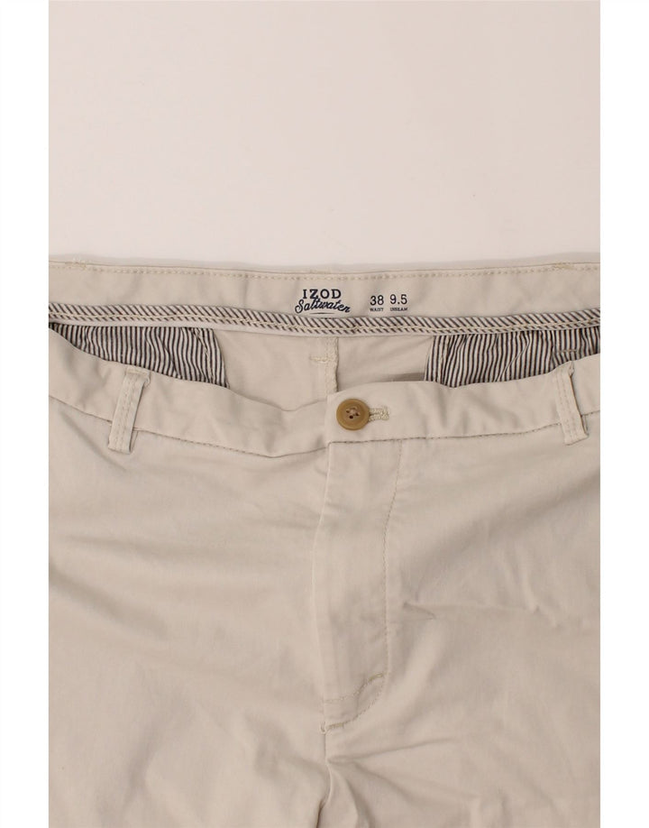 IZOD Mens Salt Water Chino Shorts W38 XL  Beige Cotton Vintage Izod and Second-Hand Izod from Messina Hembry 