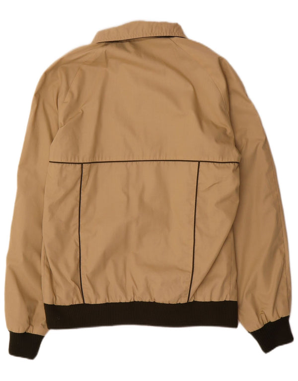 Jaqueta bomber masculina Trevira UK 46 algodão colorblock bege pequeno