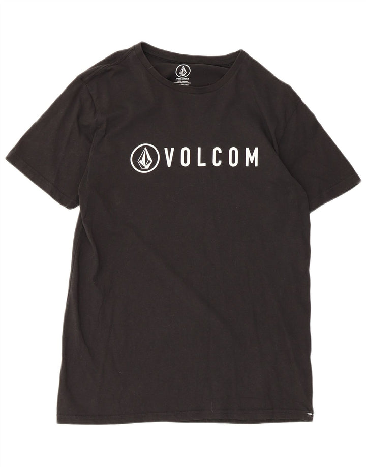 Camiseta masculina Volcom Modern Fit Graphic Top Médio Algodão Preto