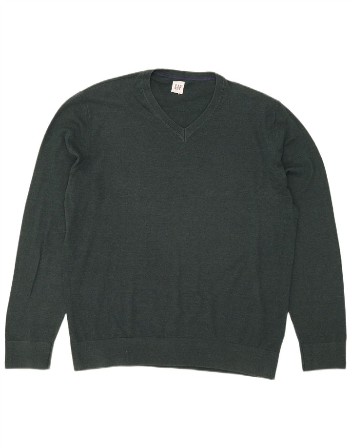 Suéter masculino Gap com decote em V XL verde