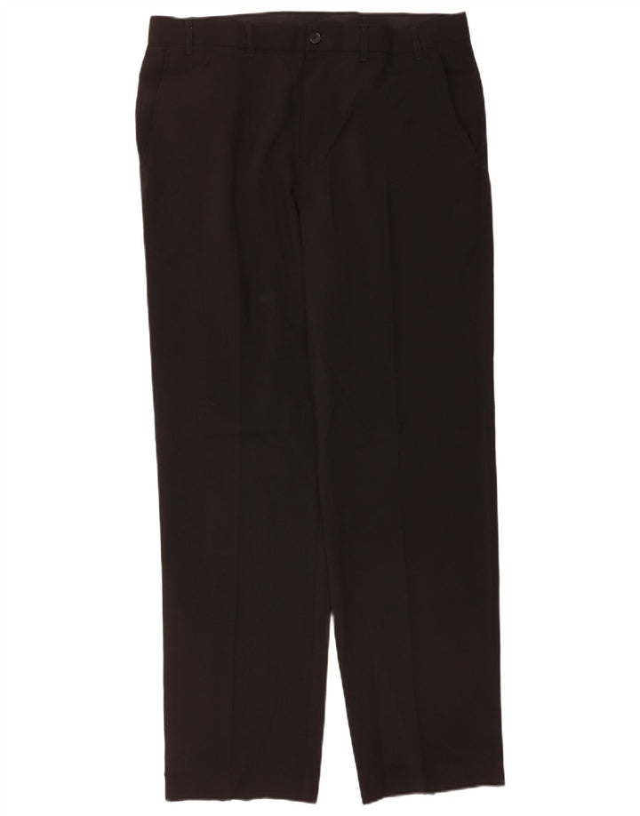 Calça chino masculina Marks & Spencer sob medida reta W36 L33 preta