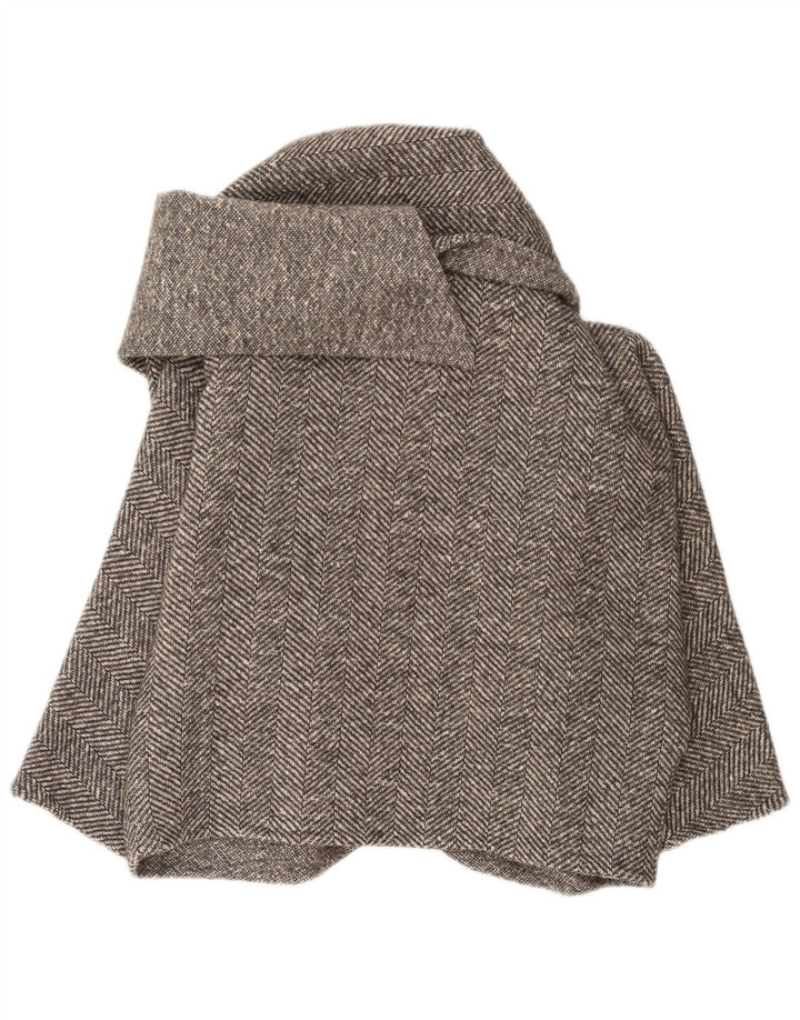 Jaqueta Bolero Oversized Feminina Vintage Reino Unido 16 Grande Espinha de Peixe Cinza