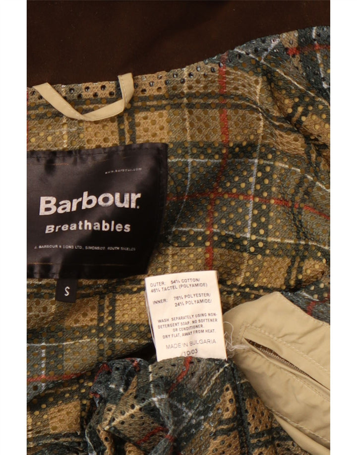Jaqueta utilitária masculina com capuz BARBOUR Reino Unido 36 algodão bege pequeno