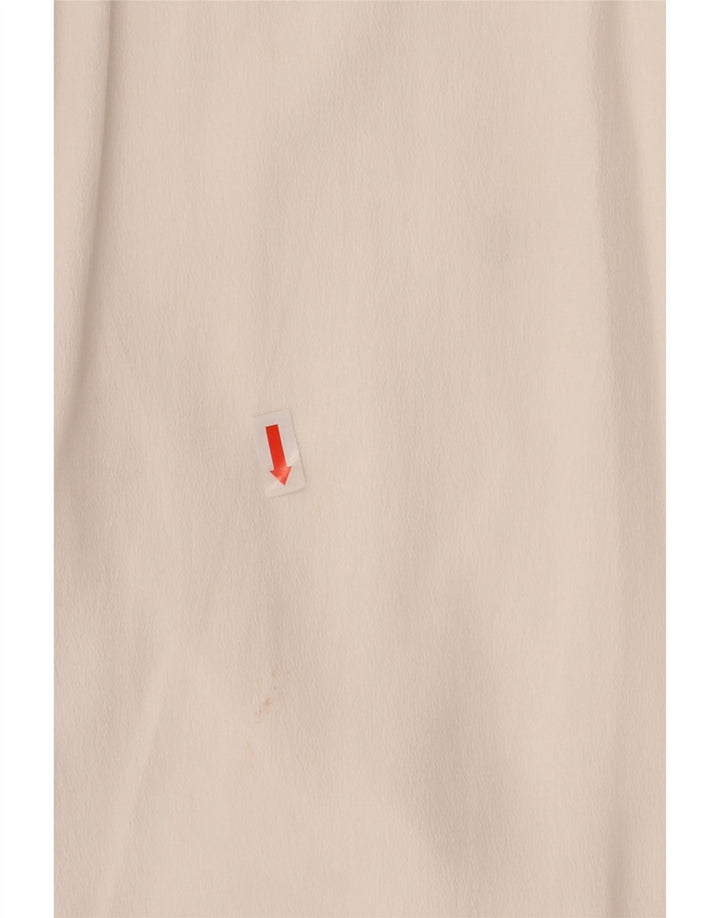 Blusa feminina com gravata frontal CARACTERE Reino Unido 10 pequena acetato branco