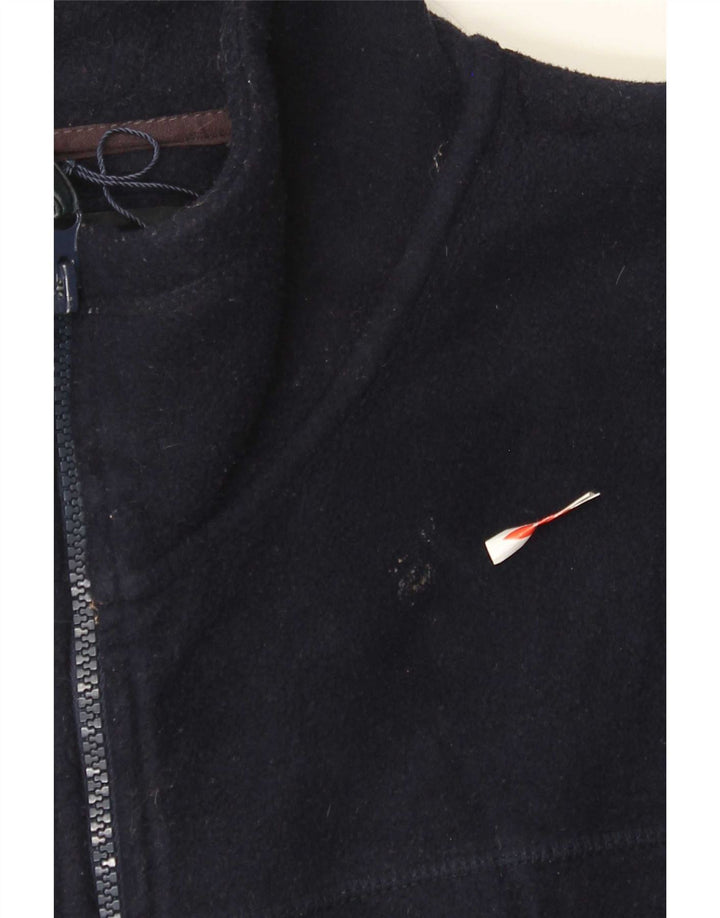 Colete de lã masculino James Pringle UK 38 poliéster azul marinho médio