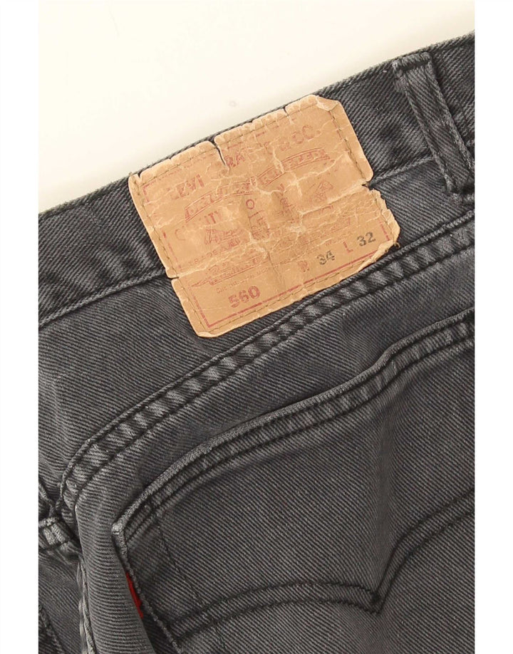Calça jeans feminina Levi's 560 Tapered W34 L32 cinza