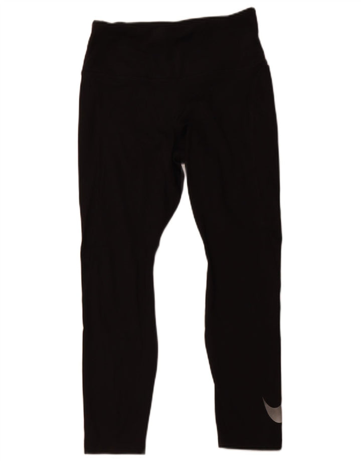Leggings Nike Dri Fit Crop Femininas UK 12 Médio Preto Poliéster