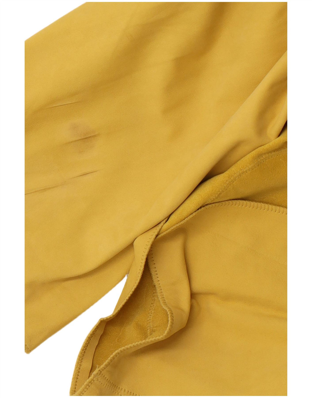 Jaqueta feminina de camurça grande DI BARI EU 42 couro amarelo grande