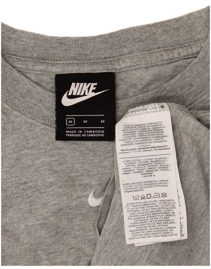 Camiseta masculina NIKE Top cinza médio algodão