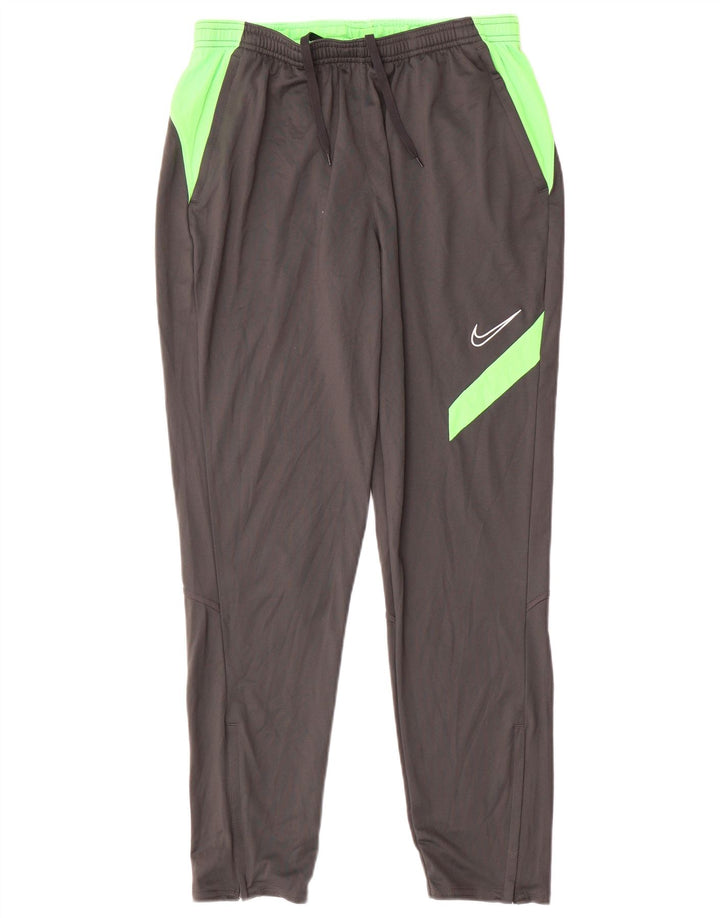 Calça de treino masculina Nike Dri Fit grande cinza colorblock poliéster