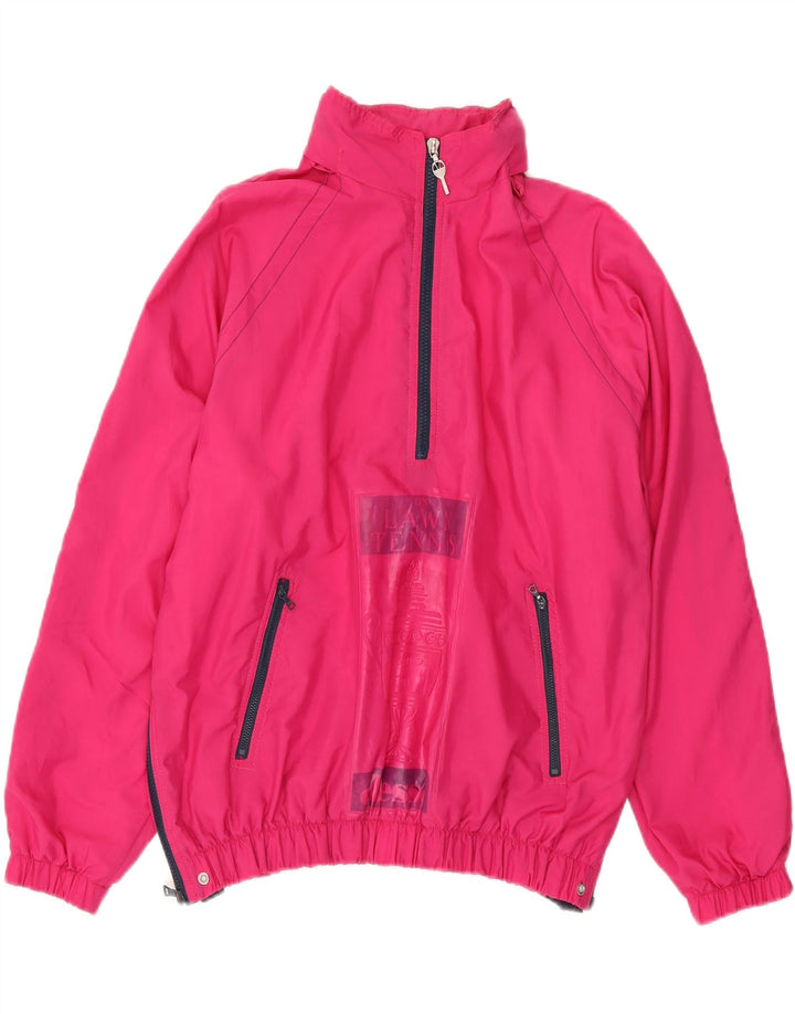 Jaqueta de chuva Ellesse masculina com capuz e pulôver UK 38 rosa médio