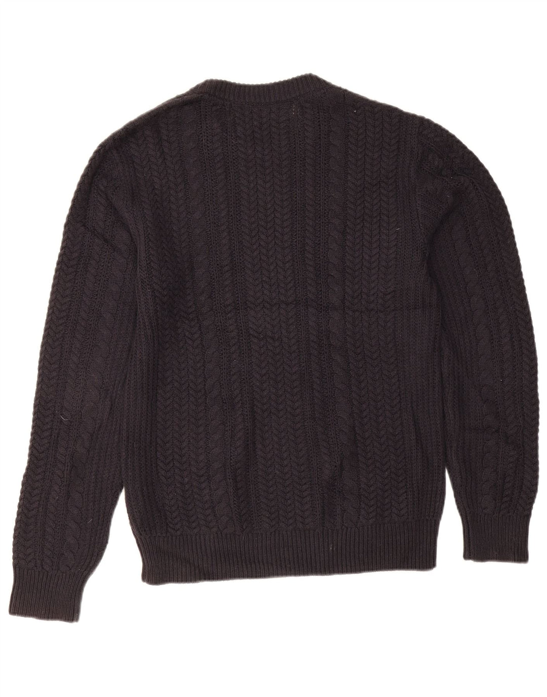 Suéter masculino com gola redonda French Connection pequeno algodão azul marinho