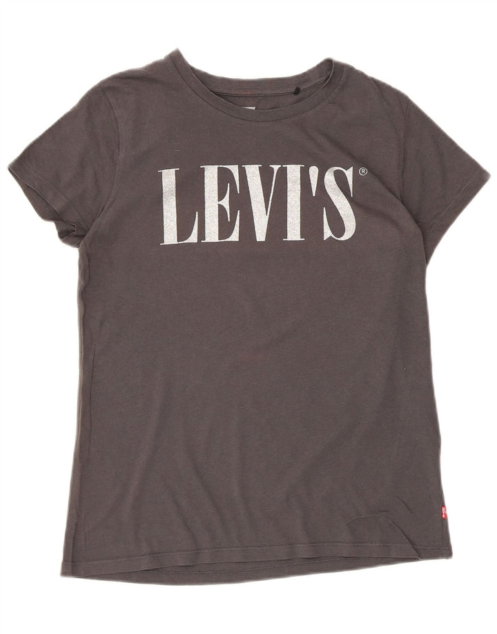 Camiseta feminina gráfica Levi's UK 6 XS cinza