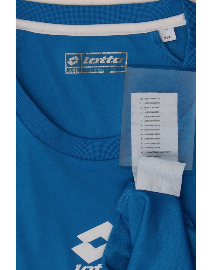 Camiseta masculina Lotto Top 2XL azul colorblock poliéster