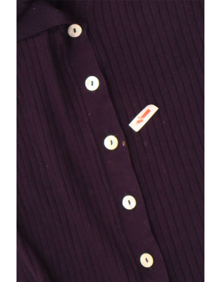Suéter cardigã feminino Zara Reino Unido 12 roxo médio