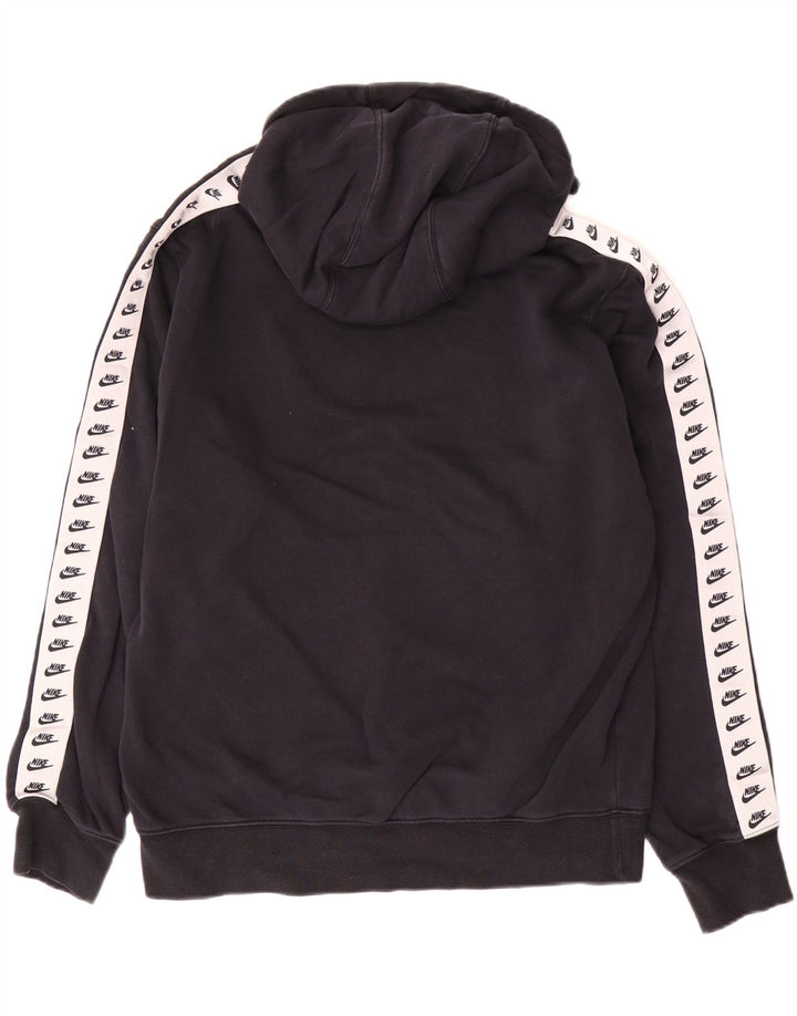 Suéter com capuz gráfico masculino Nike médio preto colorblock algodão