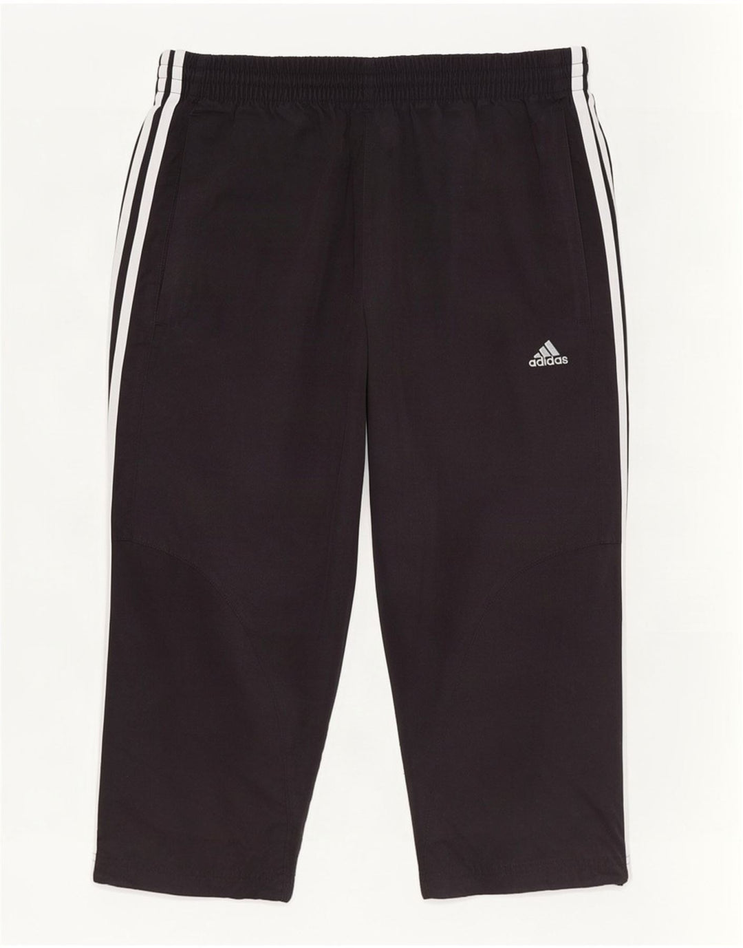 Adidas Mulheres Capri Calças De Treino UK 10 Pequeno Poliéster Preto