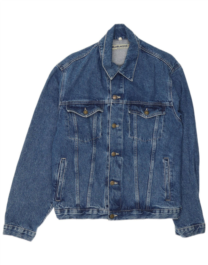 Jaqueta jeans masculina vintage UK 42 XL azul