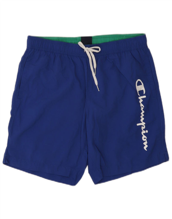 Shorts de natação masculino Champion Graphic pequeno azul poliamida