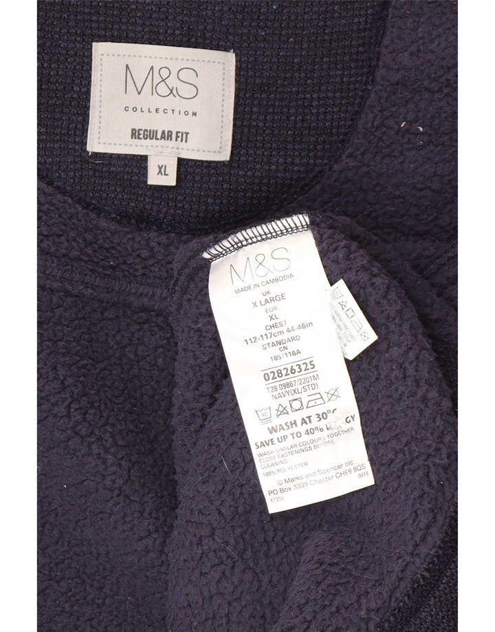 Jaqueta bomber masculina Marks & Spencer UK 42 XL azul marinho poliéster