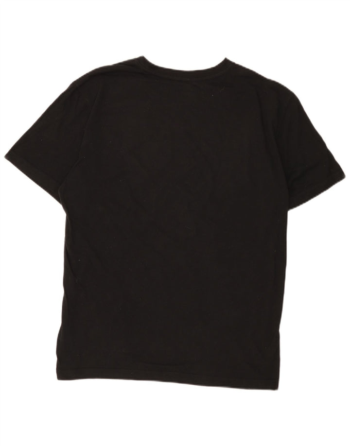 Reebok Mens Graphic T-Shirt Top Pequeno Algodão Preto