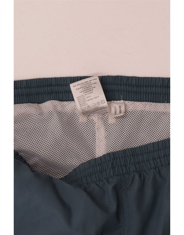 Calça de treino feminina Adidas Joggers UK 12 poliéster azul médio