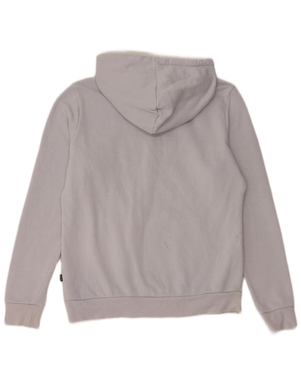 Puma feminino gráfico moletom com capuz UK 14 algodão azul médio