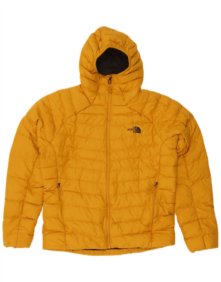 Jaqueta masculina acolchoada com capuz The North Face UK 40 grande poliéster amarelo