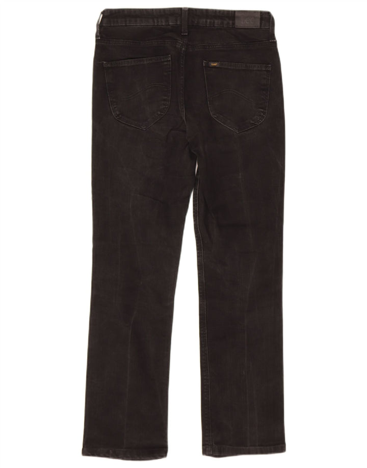 Jeans retos femininos LEE W29 L28 algodão preto