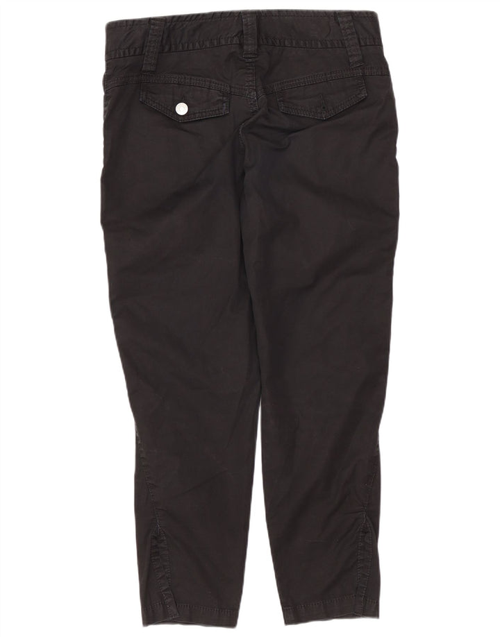 Calças cortadas finas femininas Benetton W36 L24 pretas