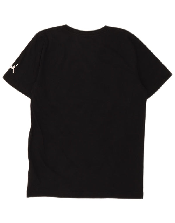 Camiseta gráfica Jordan Boys Top 12-13 anos grande algodão preto